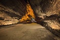 Cueva de los Verdes. Tourist attraction in Lanzarote, amazing volcanic lava tube. Royalty Free Stock Photo