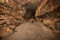 Cueva de los Verdes. Tourist attraction in Lanzarote, amazing volcanic lava tube. Royalty Free Stock Photo