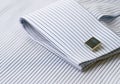 Cuff link and sleeve detail Royalty Free Stock Photo