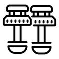 Cufflinks adornments icon outline vector. Gentleman cuff fastening buttons
