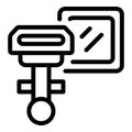 Cufflinks icon outline vector. Classic accessory