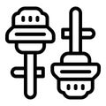 Cufflinks pair icon outline vector. Luxury jewelry