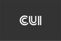 CUI Creative Unique Modern Letter Logo Design. Elegant Monogram Logo Design with Decorative Elements and Typography Royalty Free Stock Photo