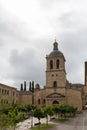 Majestic front view at the iconic spanish Romanesque architecture building at the Catedral Santa MarÃÂ­a de Ciudad Rodrigo towers