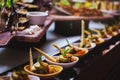 Cuisine Culinary Buffet Dinner Catering Dining Food Celebration Party Concept. Royalty Free Stock Photo