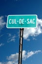 Cul-de-sac sign Royalty Free Stock Photo