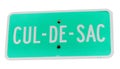 Cul-de-sac sign