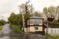 Culgaith Signal Box and Level Crossing Royalty Free Stock Photo