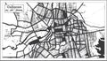Culiacan Mexico City Map in Black and White Color in Retro Style. Outline Map Royalty Free Stock Photo