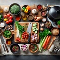 Culinary Artistry: Fresh Ingredients for a Gourmet Meal Royalty Free Stock Photo