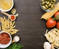 Frame from food ingredients. Royalty Free Stock Photo