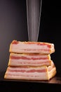 Culinary bacon background Royalty Free Stock Photo