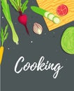 Culinary blog banner template. Food, kitchen and cooking. Recipe of dish.