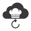 Culinary Cloud Data Refresh Icon Royalty Free Stock Photo