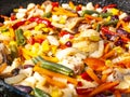 Culinary dish fried fish with vegetable stew Royalty Free Stock Photo