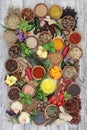 Culinary Herbs and Spices for Seasoning Royalty Free Stock Photo