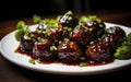 Culinary innovation with spicy meatballs with grape jelly.