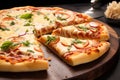 Culinary masterpiece a delectable image featuring a mouthwatering cheese pizza