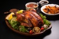 Culinary perfection Roasted chicken, beautifully browned and full of delectable, juicy taste