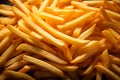 Culinary pleasure French fry chip background evokes tasty fast food joy