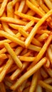 Culinary pleasure French fry chip background evokes tasty fast food joy