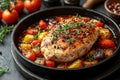 A culinary presentation of deboned chicken prepared in a delicious dish Royalty Free Stock Photo