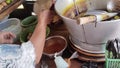 Culinary street: chicken soup, Soto Ayam Lamongan, East Java, Indonesia