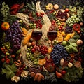Culinary Tapestry - A Vibrant and Intricate Masterpiece of Food and Beverages