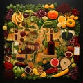 Culinary Tapestry - A Vibrant and Intricate Masterpiece of Food and Beverages