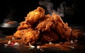 Culinary Temptation: Fried Chicken Poster for Food Lovers. Generative By Ai