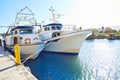 Cullera fisherboats port in Xuquer Jucar river