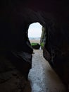 Cullercoats harbour from the cave, North Tyneside