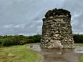 Culloden, Scotland, September 13, 2020. Memorial Cairn on Culloden Battlefield. Battle of Culloden 1745.