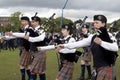 Cullybackey Pipe Band during the 2016 World Pipe Band Championships.