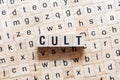 Cult word concept on cubes Royalty Free Stock Photo