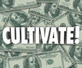 Cultivate Word 3d Letters Money Background Grow Wealth Royalty Free Stock Photo