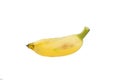 Cultivated banana on white