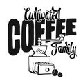 Cultivated coffee family - poster vintage style