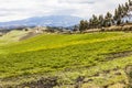 Cultivated fields on slopes Royalty Free Stock Photo