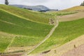 Cultivated fields on slopes Royalty Free Stock Photo