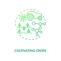 Cultivating crops concept icon