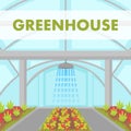 Cultivation House Irrigation System Vector Poster Royalty Free Stock Photo