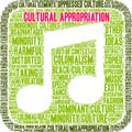 Cultural Appropriation Word Cloud Royalty Free Stock Photo