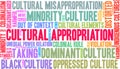 Cultural Appropriation Word Cloud Royalty Free Stock Photo