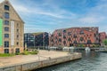 North Atlantic House and buildings on the KrÃÂ¸yers Plads on harbour of Copenhagen canal, Denmark Royalty Free Stock Photo