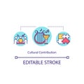 Cultural contribution concept icon Royalty Free Stock Photo