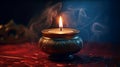 Cultural decoration old single object candle flame Royalty Free Stock Photo