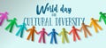 Cultural Diversity Day banner of paper people team