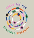 Cultural Diversity Day people friend circle round Royalty Free Stock Photo