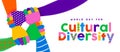 Cultural Diversity Day people team hand together Royalty Free Stock Photo